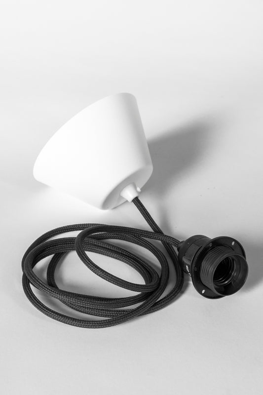 Takupphäng 2m svart E27 asfaltsvart