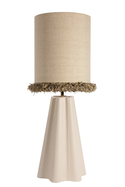 Lampskärm Cylinder D21,5 lin frans natur