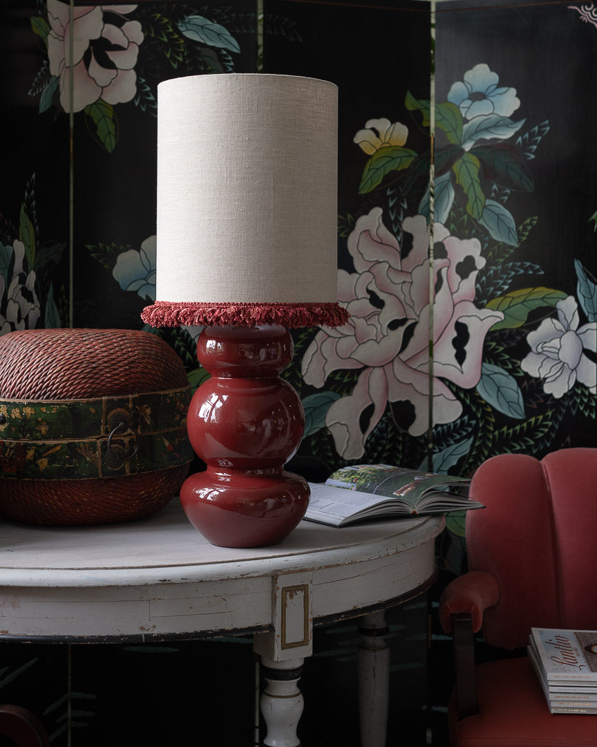 Lampfot Becca-  metall vinröd