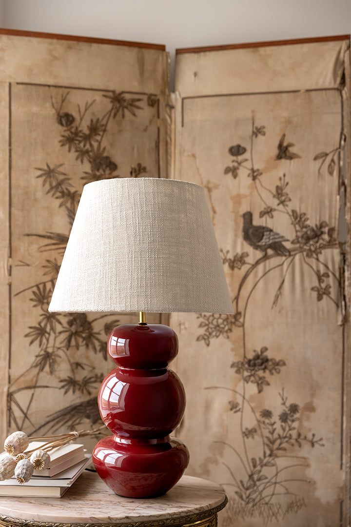 Lampfot Becca-  metall vinröd