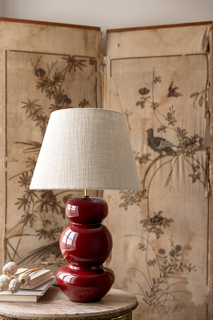 Lampfot Becca-  metall vinröd