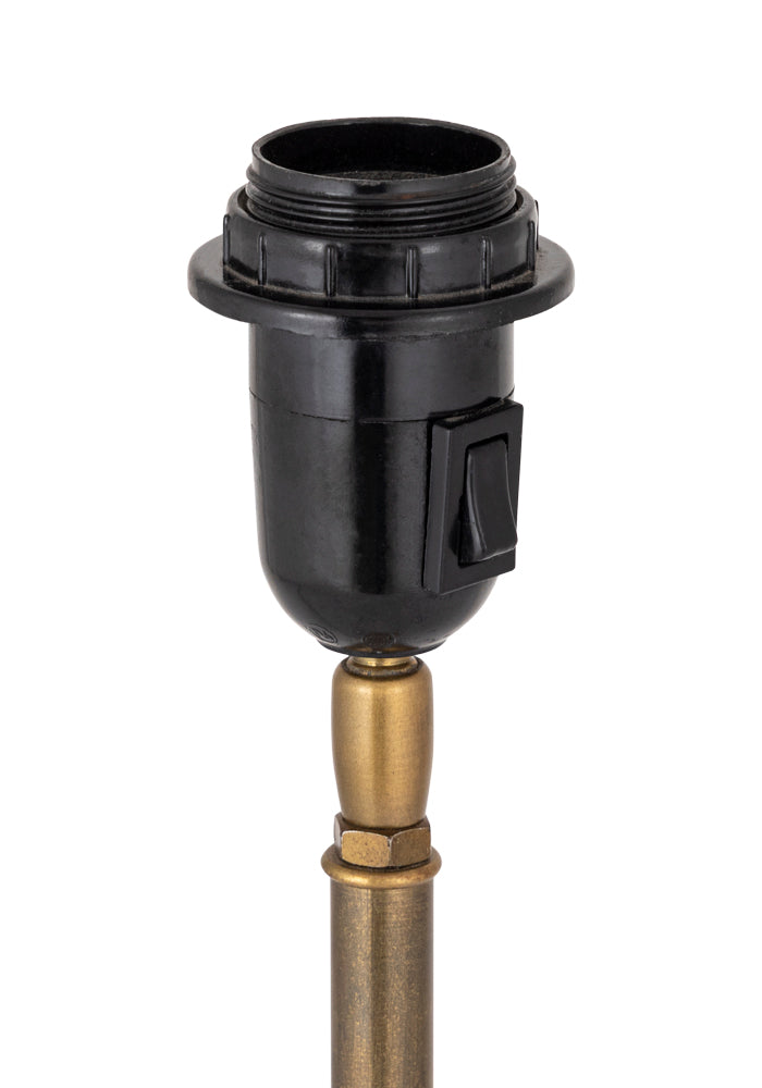 Eris Lampfot- travertin antikmässing