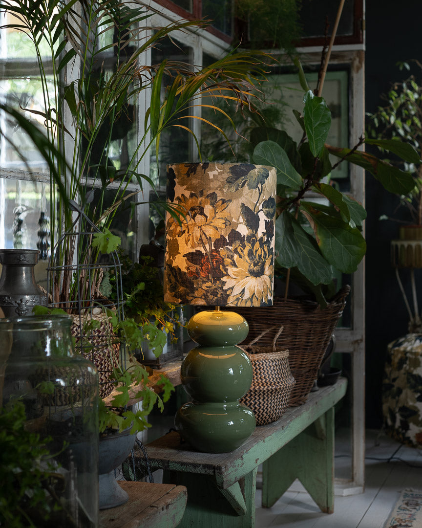 Lampfot Becca- metall djungelgrön