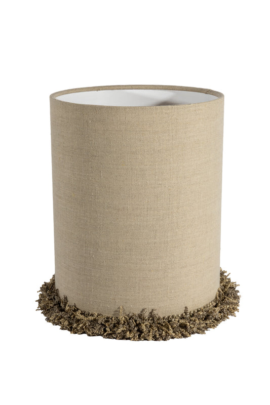 Lampskärm Cylinder D21,5 lin frans natur