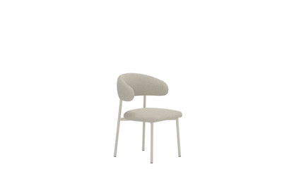 Vind Lillholmen Dining Chair 2-Pack - Beige Steel Frame / Beige Boucle fabric