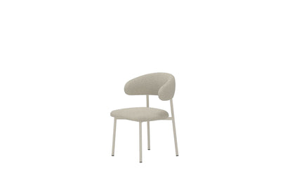 Vind Lillholmen Dining Chair 2-Pack - Beige Steel Frame / Beige Boucle fabric