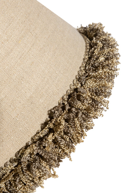 Lampskärm Cylinder D21,5 lin frans natur